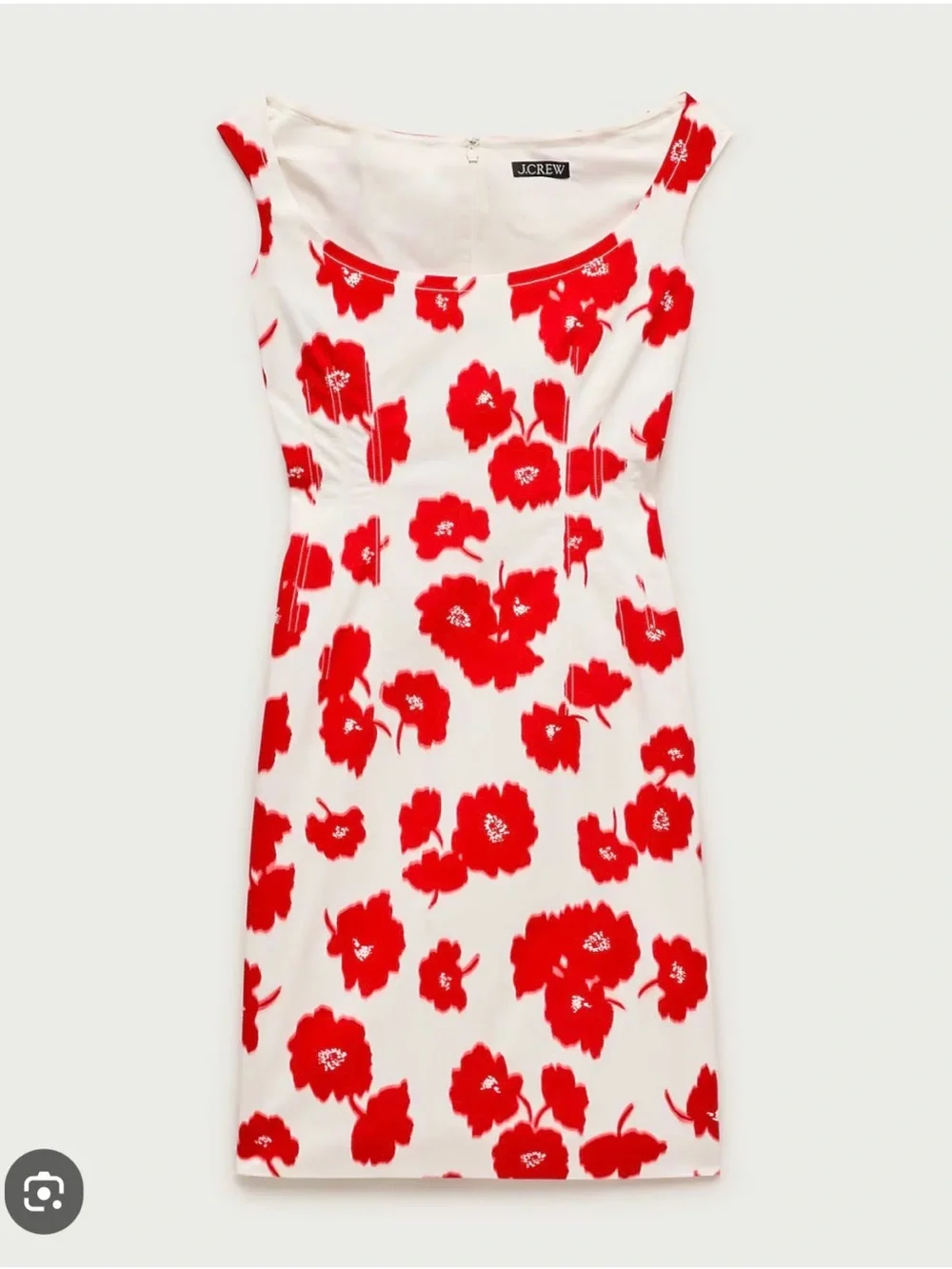 J. Crew Scoopneck sheath dress in stretch cotton-blend poplin
